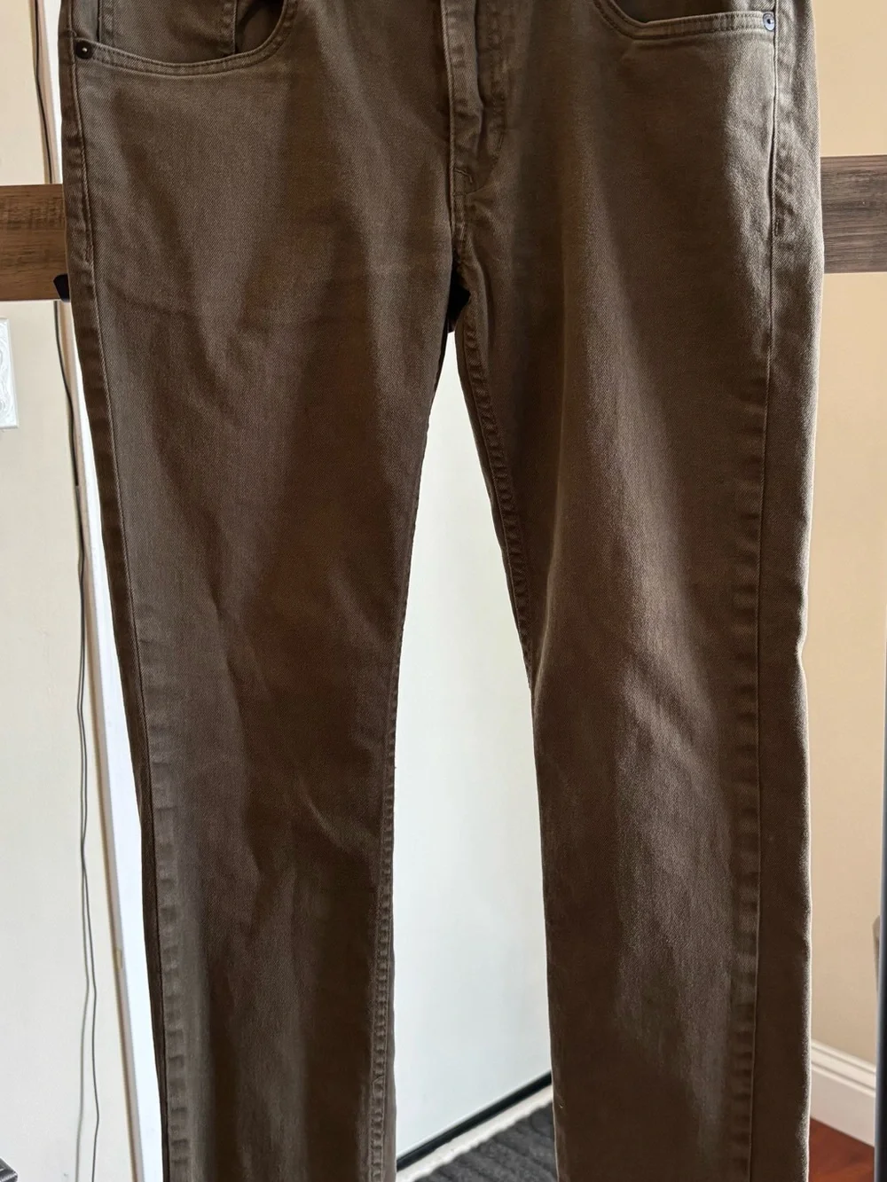 O'Neill Men's Olive Green Slim Jeans with Back Pocket Patch